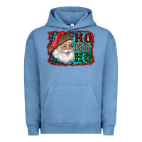 Pigment Pebble Blue Santa Ho Ho Ho Urban Hoodie - RanaPortraitStore