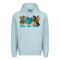 Blue Mist peace love horses tbw Premium Hoodie - texasbilliewilder