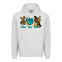 Dove Grey peace love horses tbw Premium Hoodie - texasbilliewilder