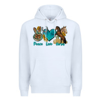 White peace love horses tbw Premium Hoodie - texasbilliewilder