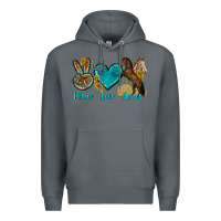Rock peace love horses tbw Premium Hoodie - texasbilliewilder