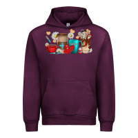 Mauve Wine Nurse coffee cups Urban Hoodie - texasbilliewilder