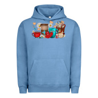 Pigment Pebble Blue Nurse coffee cups Urban Hoodie - texasbilliewilder