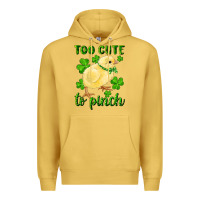Antique Gold Too Cute To Pinch Chick Premium Hoodie - RanaPortraitStore