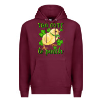 Burgundy Too Cute To Pinch Chick Premium Hoodie - RanaPortraitStore