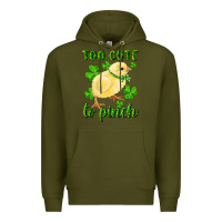 Army Green Too Cute To Pinch Chick Premium Hoodie - RanaPortraitStore