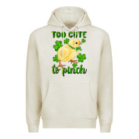 Oatmeal Heather Too Cute To Pinch Chick Premium Hoodie - RanaPortraitStore