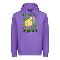 Purple Too Cute To Pinch Chick Premium Hoodie - RanaPortraitStore