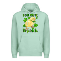 Seafoam Too Cute To Pinch Chick Premium Hoodie - RanaPortraitStore