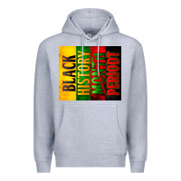 Heather Grey black history month periodt Premium Hoodie - Zillion Design Studio