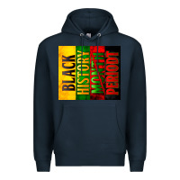 Navy black history month periodt Premium Hoodie - Zillion Design Studio