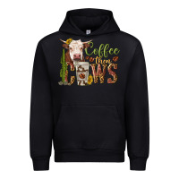 Black coffee then cows Urban Hoodie - texasbilliewilder