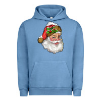 Pigment Pebble Blue Santa Claus With Snow Urban Hoodie - RanaPortraitStore