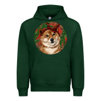 Forest Green Shiba Inu Christmas Urban Hoodie - RanaPortraitStore