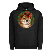 Pigment Black Shiba Inu Christmas Urban Hoodie - RanaPortraitStore