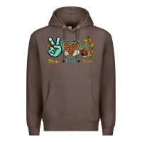Coffee peace love jesus Premium Hoodie - texasbilliewilder
