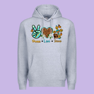 Peace Love Jesus Premium Hoodie Designed By Texasbilliewilder