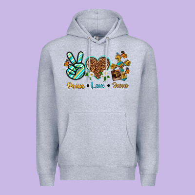 Premium Hoodie peace love jesus