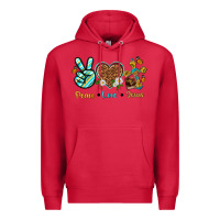 Cardinal peace love jesus Premium Hoodie - texasbilliewilder