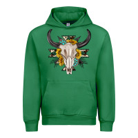 Emerald cow aztec western bull skull Urban Hoodie - texasbilliewilder