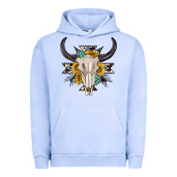 Pigment Grape Ice cow aztec western bull skull Urban Hoodie - texasbilliewilder