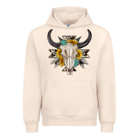Sandshell cow aztec western bull skull Urban Hoodie - texasbilliewilder
