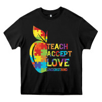 Black Autism Teach Accept Understand Love Heavy Core Tee - CowhideDigitalArt