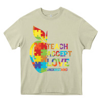 Mossy Autism Teach Accept Understand Love Heavy Core Tee - CowhideDigitalArt