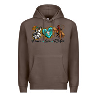 Coffee peace love rodeo Premium Hoodie - texasbilliewilder