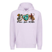 Lilac peace love rodeo Premium Hoodie - texasbilliewilder