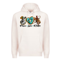 Pale Pink peace love rodeo Premium Hoodie - texasbilliewilder
