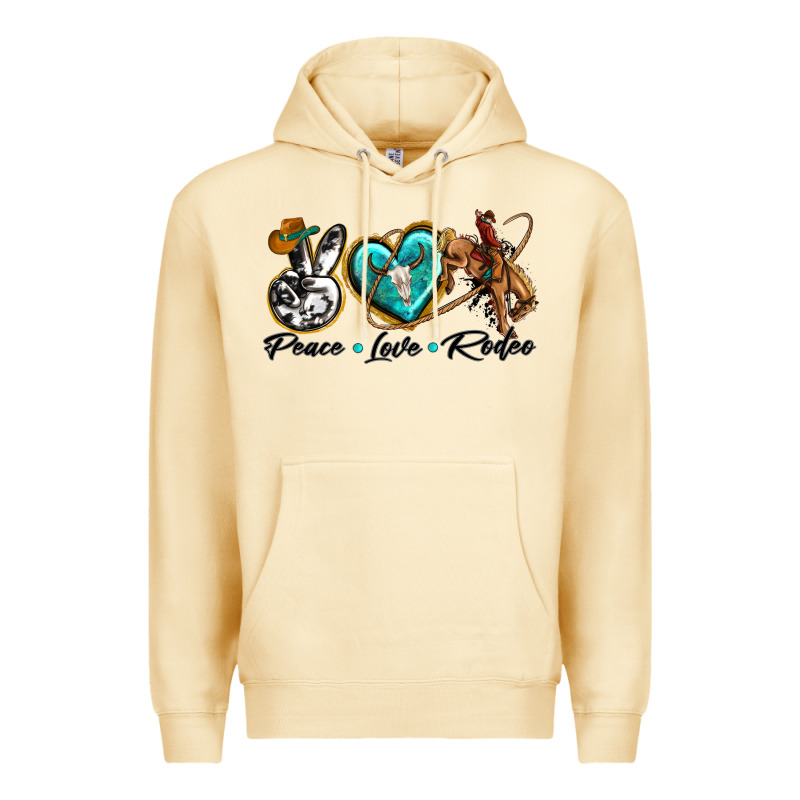 Peace Love Rodeo Premium Hoodie by texasbilliewilder | Teevron