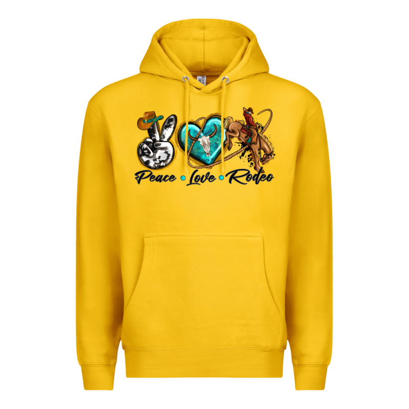 Peace Love Rodeo Premium Hoodie by texasbilliewilder | Teevron