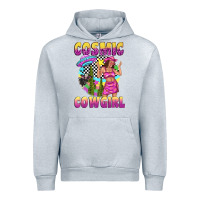 Heather Grey cosmic cowgirl Urban Hoodie - texasbilliewilder