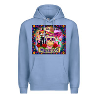 Colony Blue dia de los muertos Premium Hoodie - Zillion Design Studio