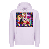 Lilac dia de los muertos Premium Hoodie - Zillion Design Studio