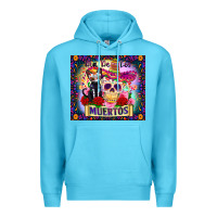 Ocean Blue dia de los muertos Premium Hoodie - Zillion Design Studio