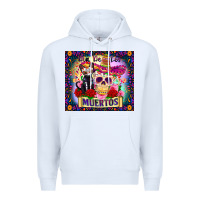 White dia de los muertos Premium Hoodie - Zillion Design Studio