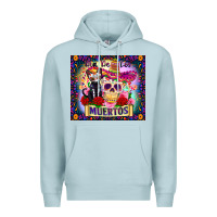Blue Mist dia de los muertos Premium Hoodie - Zillion Design Studio