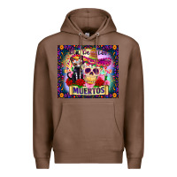 Chestnut dia de los muertos Premium Hoodie - Zillion Design Studio
