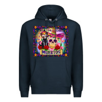 Navy dia de los muertos Premium Hoodie - Zillion Design Studio