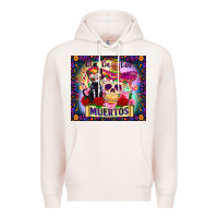 Pale Pink dia de los muertos Premium Hoodie - Zillion Design Studio