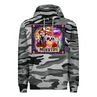 Slate Camo dia de los muertos Premium Hoodie - Zillion Design Studio