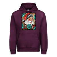 Mauve Wine Santa Claus Joy Urban Hoodie - RanaPortraitStore