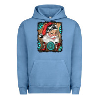 Pigment Pebble Blue Santa Claus Joy Urban Hoodie - RanaPortraitStore