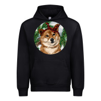 Black Shiba Inu Christmas Urban Hoodie - RanaPortraitStore
