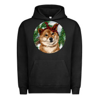 Pigment Black Shiba Inu Christmas Urban Hoodie - RanaPortraitStore