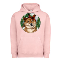 Pigment Salmon Shiba Inu Christmas Urban Hoodie - RanaPortraitStore