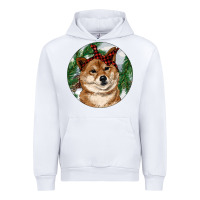 White Shiba Inu Christmas Urban Hoodie - RanaPortraitStore