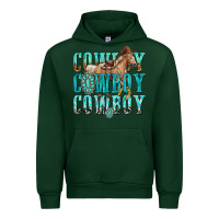 Forest Green cowboy cowboy cowboy Urban Hoodie - texasbilliewilder